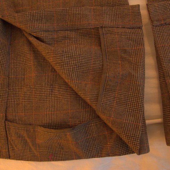Louis Vuitton Women's 100% Wool Brown Twill Woven Wide-Leg Dress Pants/Trousers - Picture 5 of 7